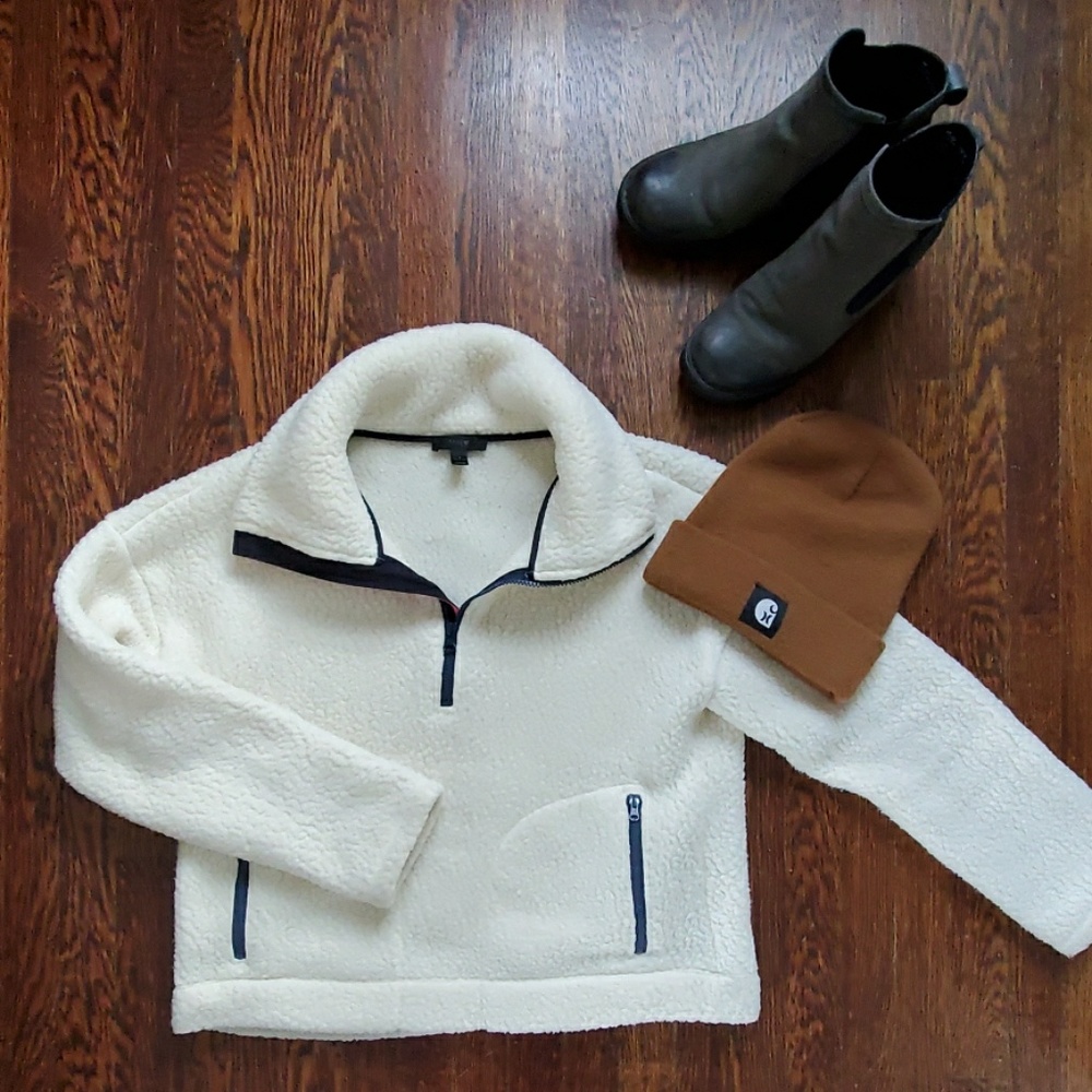 J Crew Sherpa Fleece Pullover